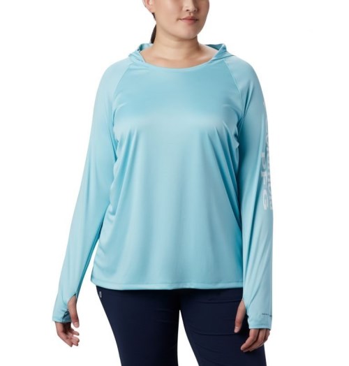 Columbia PFG Tidal Tee Hettegensere Dame Blå | Plus Size 03264R